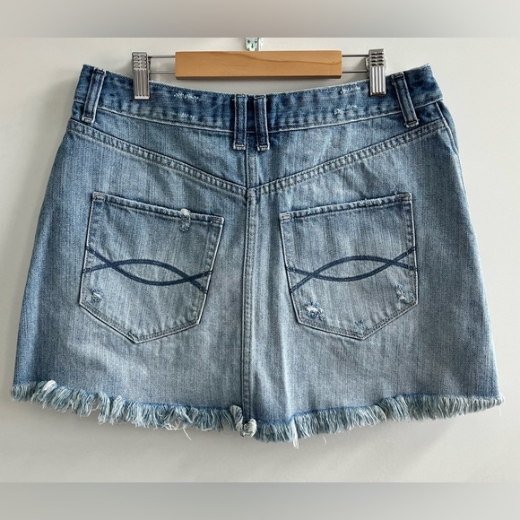 Abercrombie & Fitch Blue Distressed Mini Skirt Women’s Size:8 - Picture 3 of 9